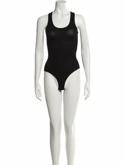 Pre-owned Alaïa Scoop Neck Sleeveless Bodysuit In Purple