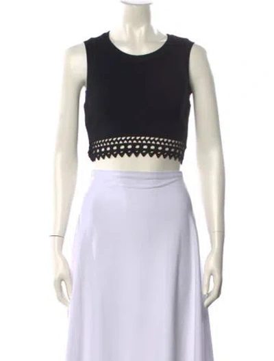 Pre-owned Alaïa Scoop Neck Sleeveless Crop Top