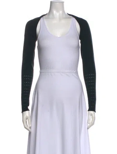 Pre-owned Alaïa Scoop Neck Sleeveless Crop Top In Black