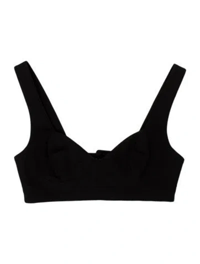 Pre-owned Alaïa Scoop Neck Sleeveless Sports Bra In Black
