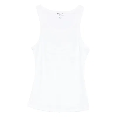 Alaïa Scoop-neck Tank Top In White