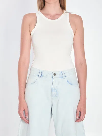Alaïa Alaia Sculpting Rib Jersey Bodysuit In White