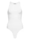 Alaïa Sculpting Rib Jersey Bodysuit Clothing In White