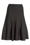 Alaïa Virgin Wool Blend Skirt In Ebene