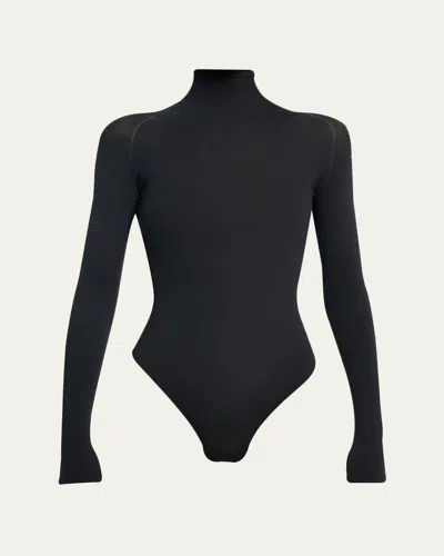 Alaïa Second Skin Bodysuit In Noir