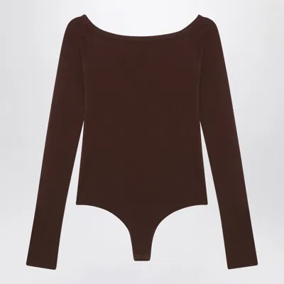 Alaïa Alaia Second Skin Brown Bodysuit Women