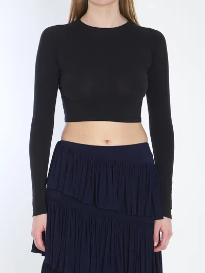 Alaïa Alaia Second-skin Effect Crop Top In Black