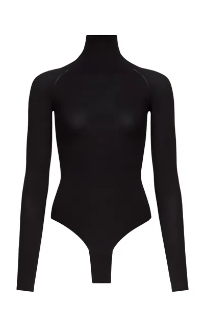 Alaïa Second-skin Jersey Bodysuit In Black