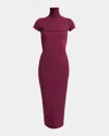 Alaïa Fitted Knit Cut-out Dress Dresses Bordeaux In Burgundy