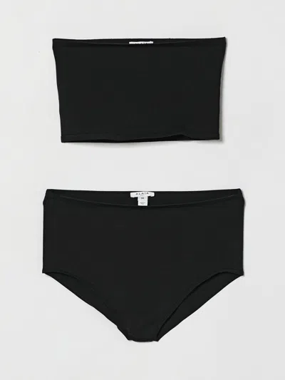 Alaïa Second Skin Underwear Set In Black