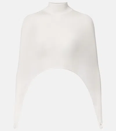 Alaïa Second-skin Silk-blend Top In White