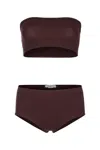 Alaïa Alaia Second Skin Bikini Set In Brown