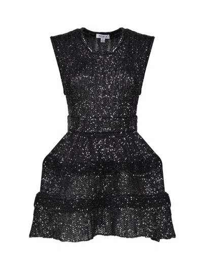 Alaïa Sequined Minidress In Navy