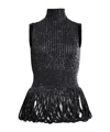 Alaïa Sequin Knit Top In Multi