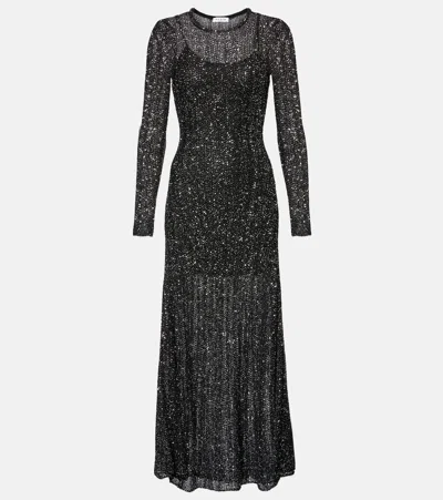 Alaïa Sequined Midi Dress In Black