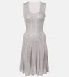 Alaïa Sequined Minidress In Gris/argent