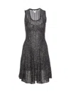 Alaïa Flared Hem Knit Dress In Grey