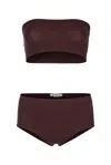 Alaïa Alaia Second Skin Bikini Set In Brown