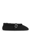 Alaïa Shearling Ballet Flats In Black