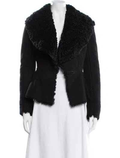 Pre-owned Alaïa Shearling Jacket In Black