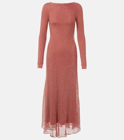 ALAÏA ALAÏA SHEER MAXI DRESS