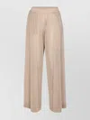 Alaïa Sheer Wide-leg Trousers Elastic Waistband In Neutral