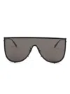 Alaïa Mask-framed Metal Sunglasses In Black