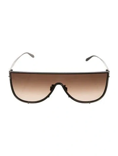 Pre-owned Alaïa Shield Gradient Sunglasses In Silver