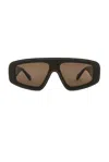 Alaïa Shield Sunglasses In Black