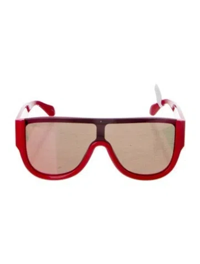 Pre-owned Alaïa Shield Tinted Sunglasses W/ Tags In Red