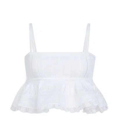 Alaïa Shiny Crinoline Top In Yellow