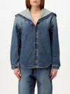 Alaïa Hooded Denim Top In Denim