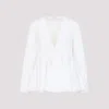 Alaïa Flare Cotton Shirt Pleated Hem