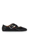 Alaïa Womens Azzedine Alaia Criss Cross Patent-leather Ballet Flats In Black