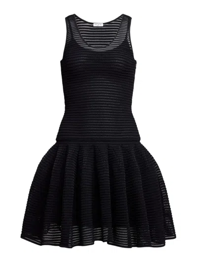 ALAÏA SHORT DRESS IN CRINOLINE MESH