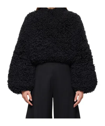 Alaïa Short Long-sleeved Casual Coat In Black