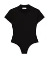 Alaïa Short-sleeve Bodysuit In Black