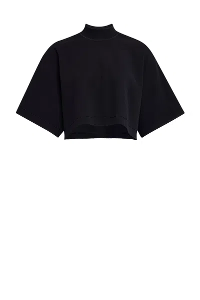 ALAÏA SHORT SLEEVE CROP TOP
