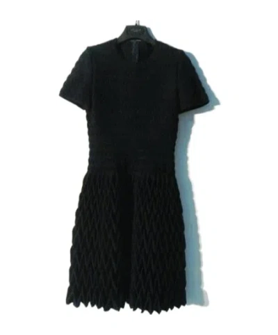 Alaïa Short Sleeve Dress In Black