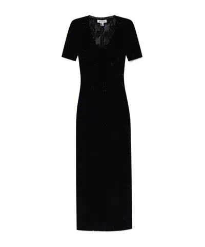 Alaïa Short Sleeve Dress In Black
