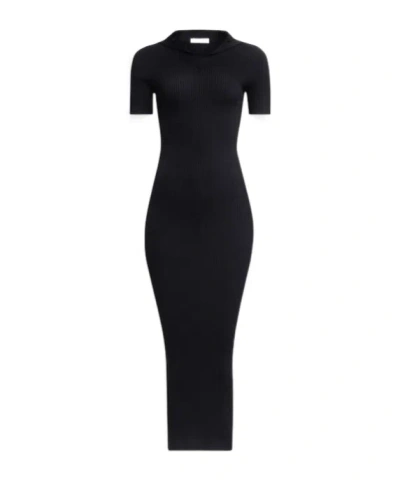 Alaïa Short Sleeve Dress In Black