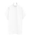 Alaïa Cotton T-shirt With Ribbed Collar And V Neck In White