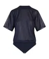 Alaïa Short-sleeved Bodysuit In Blue