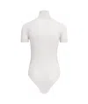 Alaïa Wool Short-sleeve Bodysuit In White
