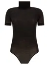 ALAÏA ALAÏA SHORT SLEEVED KNITTED SHEER BODYSUIT