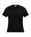 Alaïa Black Cotton T-shirt With Logo In Black