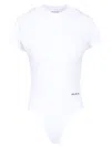 Alaïa Short Sleeves Bodysuit In White