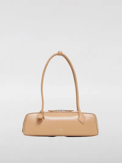 Alaïa Le Teckel Medium Shoulder Bag In Goatskin In Naturel
