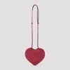 Alaïa Shoulder Bag Heart Shape Suede Leather In Pink