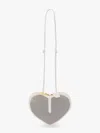 Alaïa Le Coeur Shoulder Bag In Leather With Fishnet Motif In White
